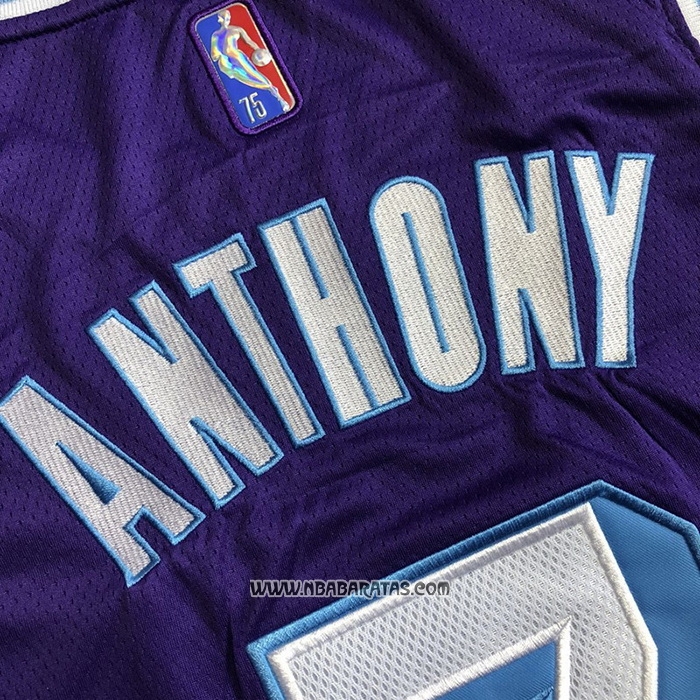 Camiseta Los Angeles Lakers Carmelo Anthony #7 Ciudad 2021-22 Violeta
